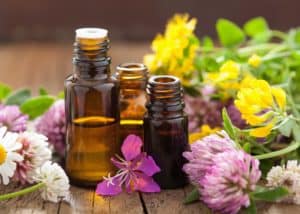 3 bottles of essential oils